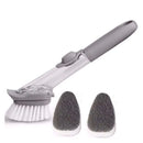 Escova com Dispensador Multiuso Limpeza Lava-louças Detergente Bubbles Intense