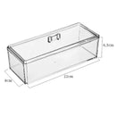 Caixa Organizadora Porta Maquiagem e Algodão Em Acrílico Retangular