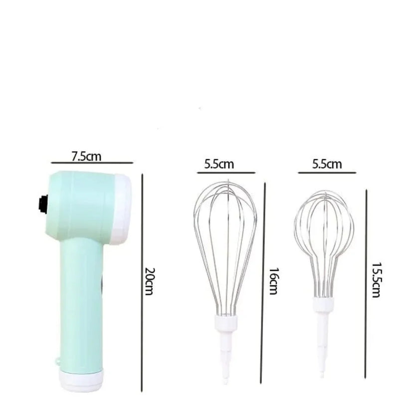 Batedor Electric Egg Beater With Mixer Stainless Steel Kitchen Tool