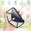 Luminária Refletor Solar Parede Led C/ Sensor Presença--100 LED