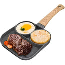 Frigideira Tripla TriSmart Pan / Antiaderente Com 3 Partições Ovo Bacon Carne Frango Lanche Multiuso