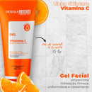 Kit 3 Skincare Vitamin C Lightening Dermachem-Clear Melasma Serum/Anti-Age Facial Gel/Facial Soap Vit C