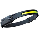 Lanterna de Cabeça Recarregável Led Body Motion Camping Torch Light Lamp Com USB