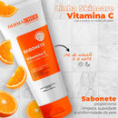 Kit 3 Skincare Vitamin C Lightening Dermachem-Clear Melasma Serum/Anti-Age Facial Gel/Facial Soap Vit C