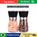 Kit 2 Moedores De Sal Grosso E Pimenta Do Reino Em Aço Inox