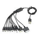 10 em 1 Universal USB Cabo Multi Carregamento Cabo Compatível com Múltiplos Celulares Blutooth Fone de Ouvido Alto-falante MP3 Player & Mais