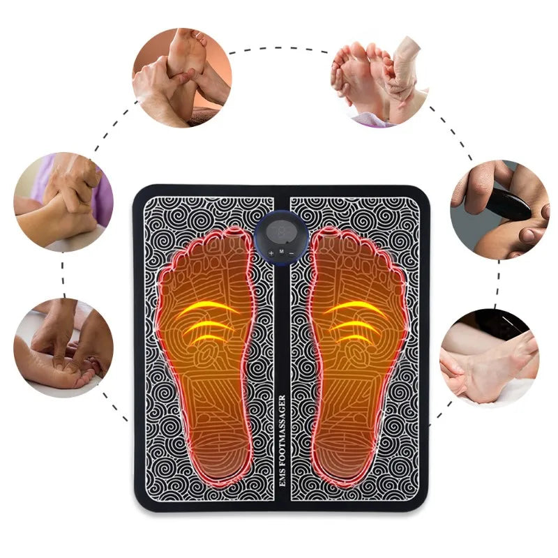 Massageador de Pés Elétrico Tie Muscle Therapy Cuidados de Saúde Relaxamento Electric Foot Massager Tie Muscle Therapy Health Care Relaxation