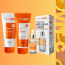 Kit 3 Skincare Vitamin C Lightening Dermachem-Clear Melasma Serum/Anti-Age Facial Gel/Facial Soap Vit C