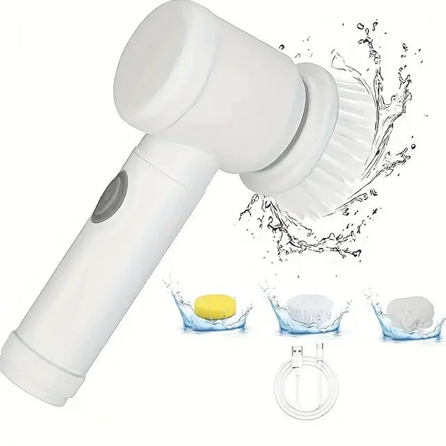 Escova Elétrica Limpeza 5 em 1 Limpador Prático Multiuso Sem Fio - Limpeza Intense Pro para : Calçados , Banheiros , Louças e Diversos .