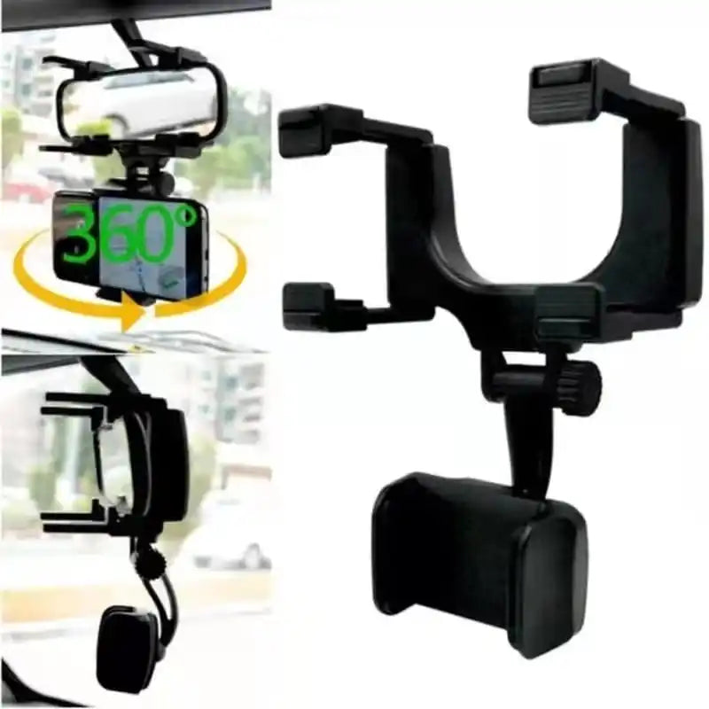 Suporte Retrovisor Giratório Articulado De Celular Veicular Para Espelho Flexível P/Celular Espelho Retrovisor Firme Acessório