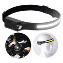 Lanterna de Cabeça Recarregável Led Body Motion Camping Torch Light Lamp Com USB