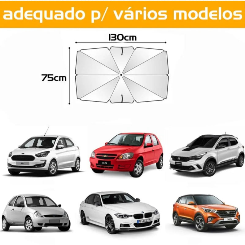 Painel Guarda Sol de Para-Brisa Proteção Raio Solar Para Carro Protetor Solar Portátil UV Automotivo