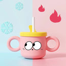 Copo Infantil Com Tampa Canudo Duas Abas Children's Cup With Lid Straw Two Tabs 250ML