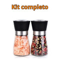 Kit 2 Moedores De Sal Grosso E Pimenta Do Reino Em Aço Inox