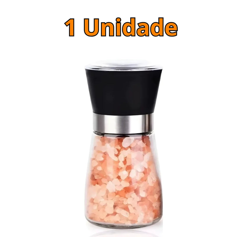 Kit 2 Moedores De Sal Grosso E Pimenta Do Reino Em Aço Inox