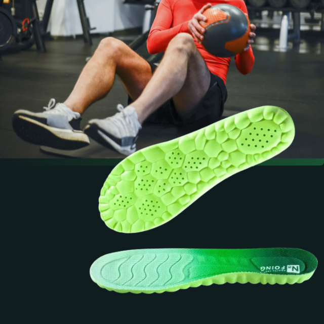 Palmilhas esportivas ortopédicas macias com sola de pés de PU para tênis de corrida com absorção de choque respirável para homens e mulheres palmilha de suporte de arco