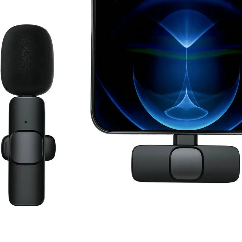 2.4G Wireless Lavalier Microphone Audio Video Recording Lapel Microphones for iPad/Android/Xiaomi/Samsung Live Game Broadcast