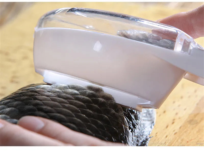 Fish Scales Graters Scraper Fish Cleaning Tool Scraping Scales Device with Cover Home Kitchen Cooking Fishing Tool Pesca Tackle