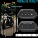 Fone de Ouvido para Capacete Helmet Bluetooth 5.3 Universal Headset Waterproof Voice Assistant Moto Earphone Motorbike Hands Free Wireless Headphone