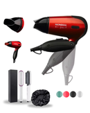Kit Beauty Glamour Liso, Seco e Protegido / Secador Mondial Max Travel SC-10 1200W Bivolt  / Escova Alisadora Cerâmica Anti Frizz Bivolt / Touca de Cetim Glamour