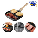 Frigideira Tripla TriSmart Pan / Antiaderente Com 3 Partições Ovo Bacon Carne Frango Lanche Multiuso
