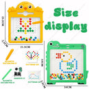 Magnetico Drawing Board Toy Educacional Toddler Galinha Dinossauro Brinquedos de Viagem Ponto Magnético Art Board Presentes de Aniversário para Crianças Meninos