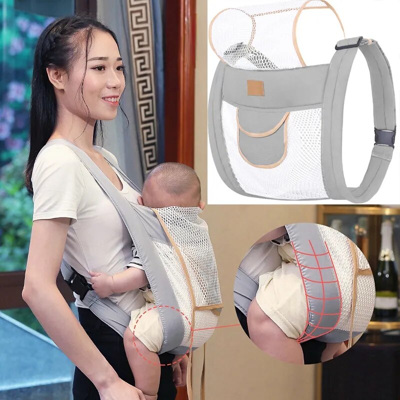 ﻿Multifuncional Baby Carrier antes e depois da mochila Sling Carrier Hip Seat para bebês de 3 a 36 meses Acessório de viagem de compras