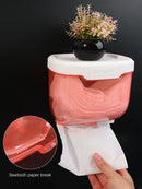 Waterproof Wall Mount Toilet Paper Holder Shelf Toilet Roll Paper Tube Storage Rack Storage Box Tray Rack Bathroom Supplies