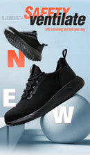 Safety Shoes Work Shoes Steel Toe Men Puncture-Protective Work Boots Indestructible Safety Lightweight