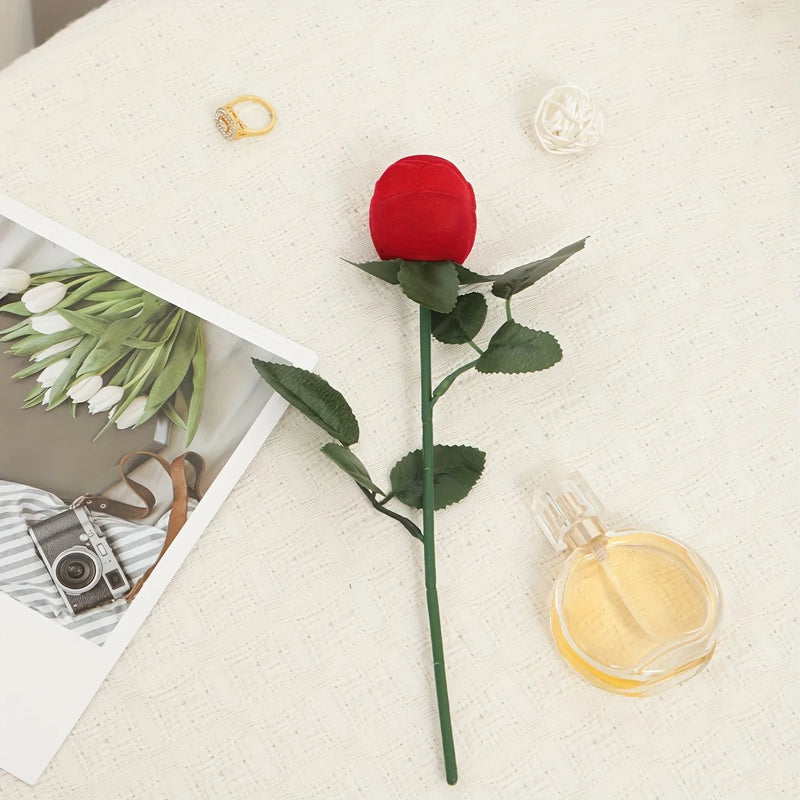 1pc-Simulated rose ring box, rose bouquet engagement ring box, proposal ring box, wedding specific romantic gift box