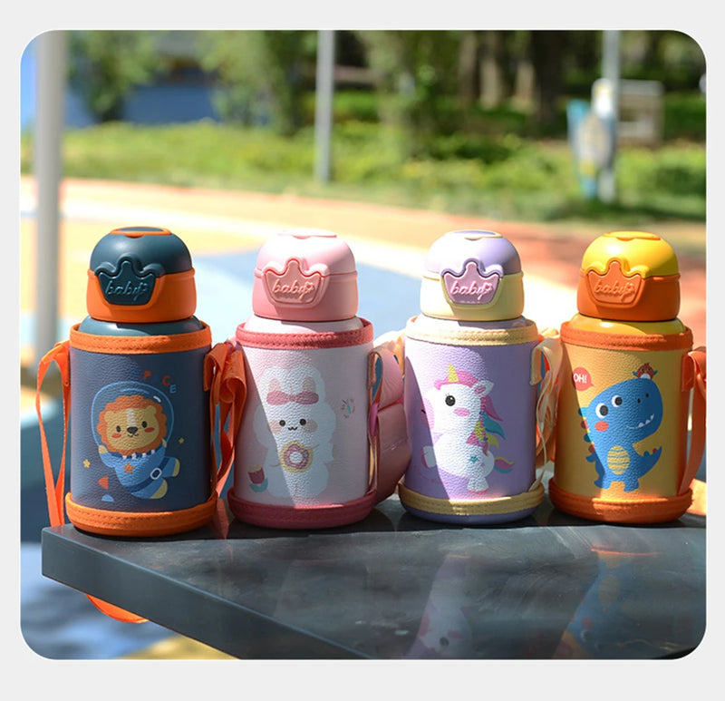500ml Unicorn Kids Thermos Bottle Cute Children's Thermal Water Bottle Stainless Steel Thermos Mug For Student Water Cup