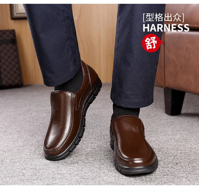 New Genuine Leather Handmade Shoes Casual Shoes For Men Flat Platform Walking Shoe Outdoor Footwear Loafers Breathable Sneakers