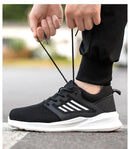 Lightweight Comfortable Steel Toe Shoes For Men Work Sneakers Safety Toe Slip On Puncture Proof Footwear Indestructible Shoes