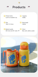 500ml Unicorn Kids Thermos Bottle Cute Children's Thermal Water Bottle Stainless Steel Thermos Mug For Student Water Cup