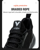 Safety Shoes Work Shoes Steel Toe Men Puncture-Protective Work Boots Indestructible Safety Lightweight