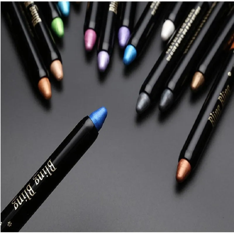 impermeável sombra perolada lápis vara 15 cores duradoura glitter brilhilhinho sombra caneta delineador vara olhos ferramentas de maquiagem