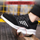 Lightweight Comfortable Steel Toe Shoes For Men Work Sneakers Safety Toe Slip On Puncture Proof Footwear Indestructible Shoes