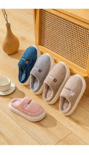 Winter Home Cotton Slippers for Women's Indoor Soft Sole, Non slip, Warm, Not Tired, Simple Couple Cotton Shoes for Men