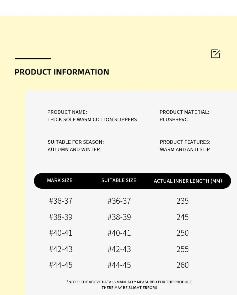 Winter Home Cotton Slippers for Women's Indoor Soft Sole, Non slip, Warm, Not Tired, Simple Couple Cotton Shoes for Men