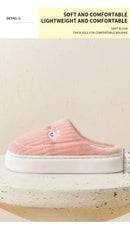 Winter Home Cotton Slippers for Women's Indoor Soft Sole, Non slip, Warm, Not Tired, Simple Couple Cotton Shoes for Men