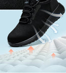Safety Shoes Work Shoes Steel Toe Men Puncture-Protective Work Boots Indestructible Safety Lightweight