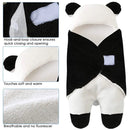 Recém-nascido Baby Supplies Inverno Fleece Warm Sleeping Bag Cotton Pure Color Swaddle Baby Sleeping Bag Out Blanket