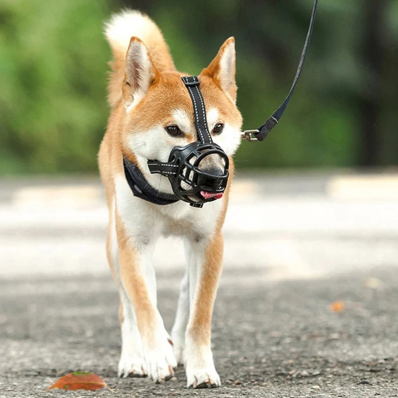Máscara anti-latido focinho para animais de estimação confortável e  respirável