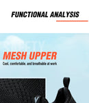 Safety Shoes Work Shoes Steel Toe Men Puncture-Protective Work Boots Indestructible Safety Lightweight