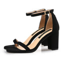 2024 Summer Plus Size 34-43 Woman 9.5cm High Heels Sandals Classic Block Platform Pumps Lady Chunky Burgundy Yellow Nude Shoes