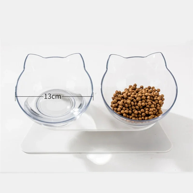 Tigela antiderrapante para cães com tigela de cachorro dupla antiderrapante com suporte Pet Feeding Cat Water Bowl For Cats Food Pet Bowls For Dogs Feeder Product Supplies