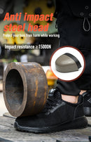 Safety Shoes Work Shoes Steel Toe Men Puncture-Protective Work Boots Indestructible Safety Lightweight