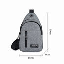 Bolsa masculina Cor sólida Peito masculino Bolsa Ao ar livre Casual Moda Pequena Mochila Bolsa de lona Zíper Messenger Fashion Bags Men's Bag Solid Color Men's Chest Bag Outdoor Casual Fashionable Small Satchel Canvas Handbag Zipper Messenger Fashion Bags