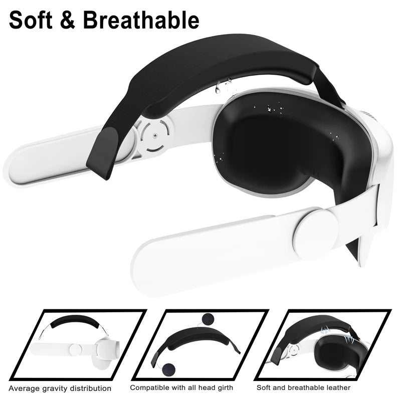 HUNDAI Design For Meta Quest 2/Oculus Quest 2 Elite Strap Adjustable Head Strap Proteção