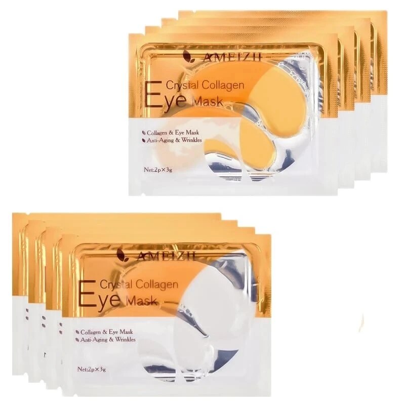 Máscara Hidrogel p/ olhos Crystal Collagen Gold - Máscara Ocular Gold